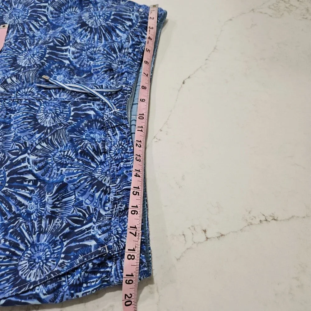 Peter Millar Mens XL Seaside Collection‎ Shell Navy Swim Shell Print Shorts